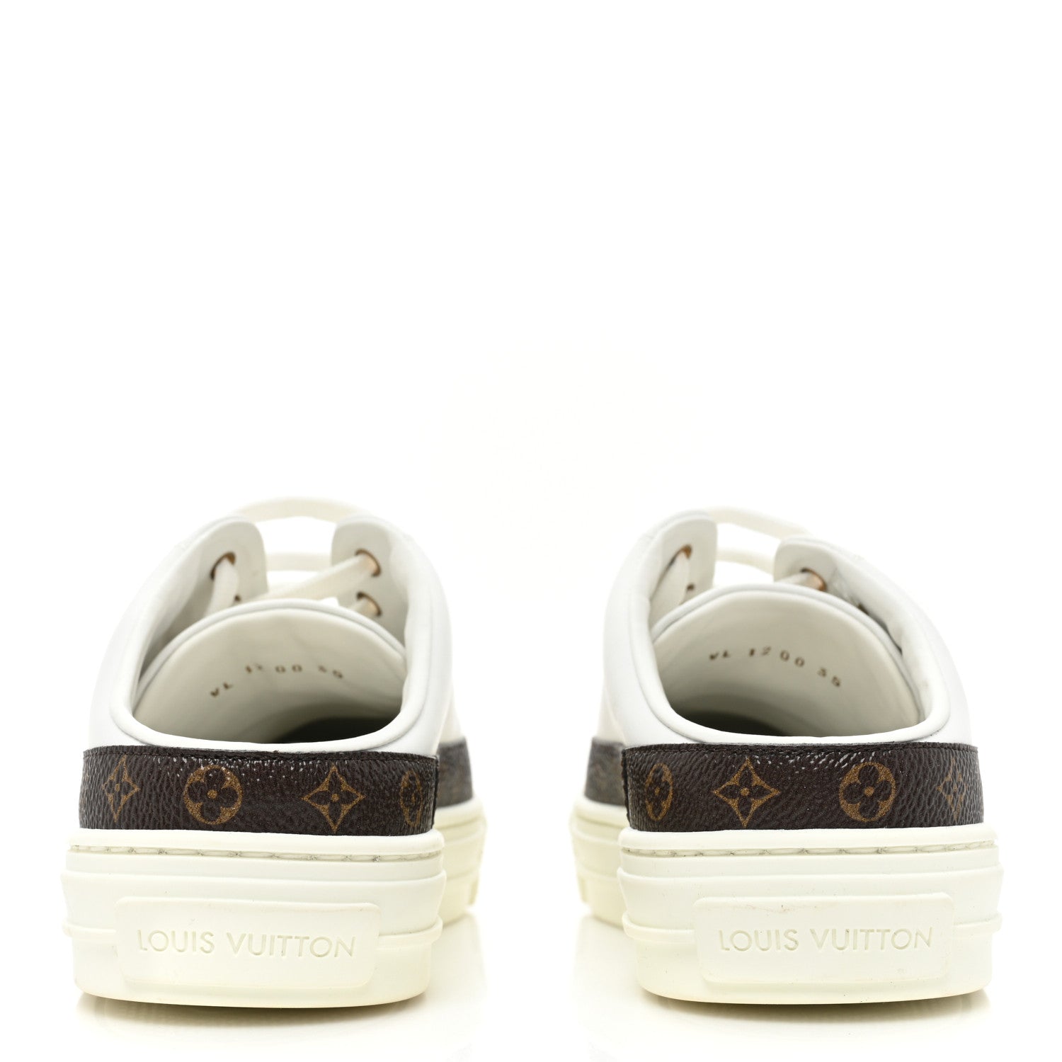 Louis Vuitton Monogram Womens Stellar Open Back Sneakers 35 White 4 of 9