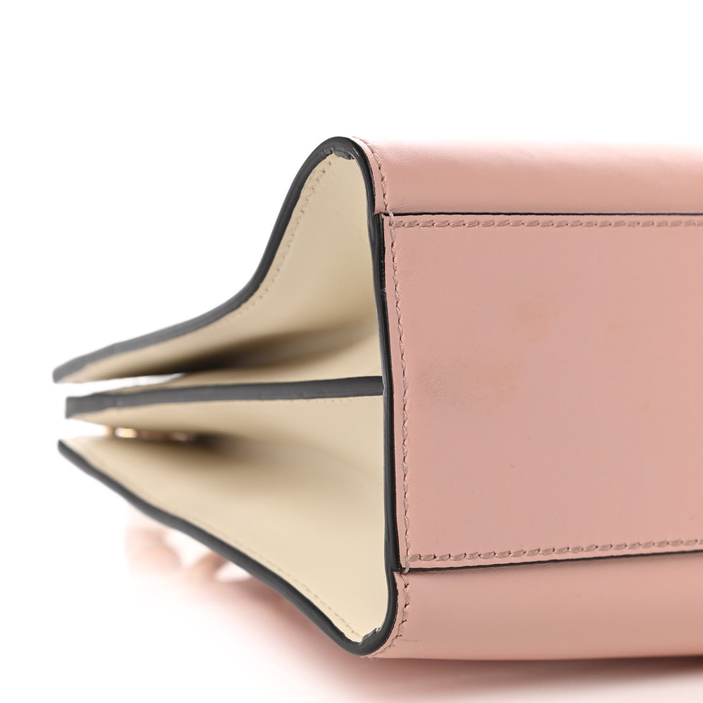 Nappa Bamboo Web Small Nymphaea Top Handle Bag Perfect Pink Mystic White