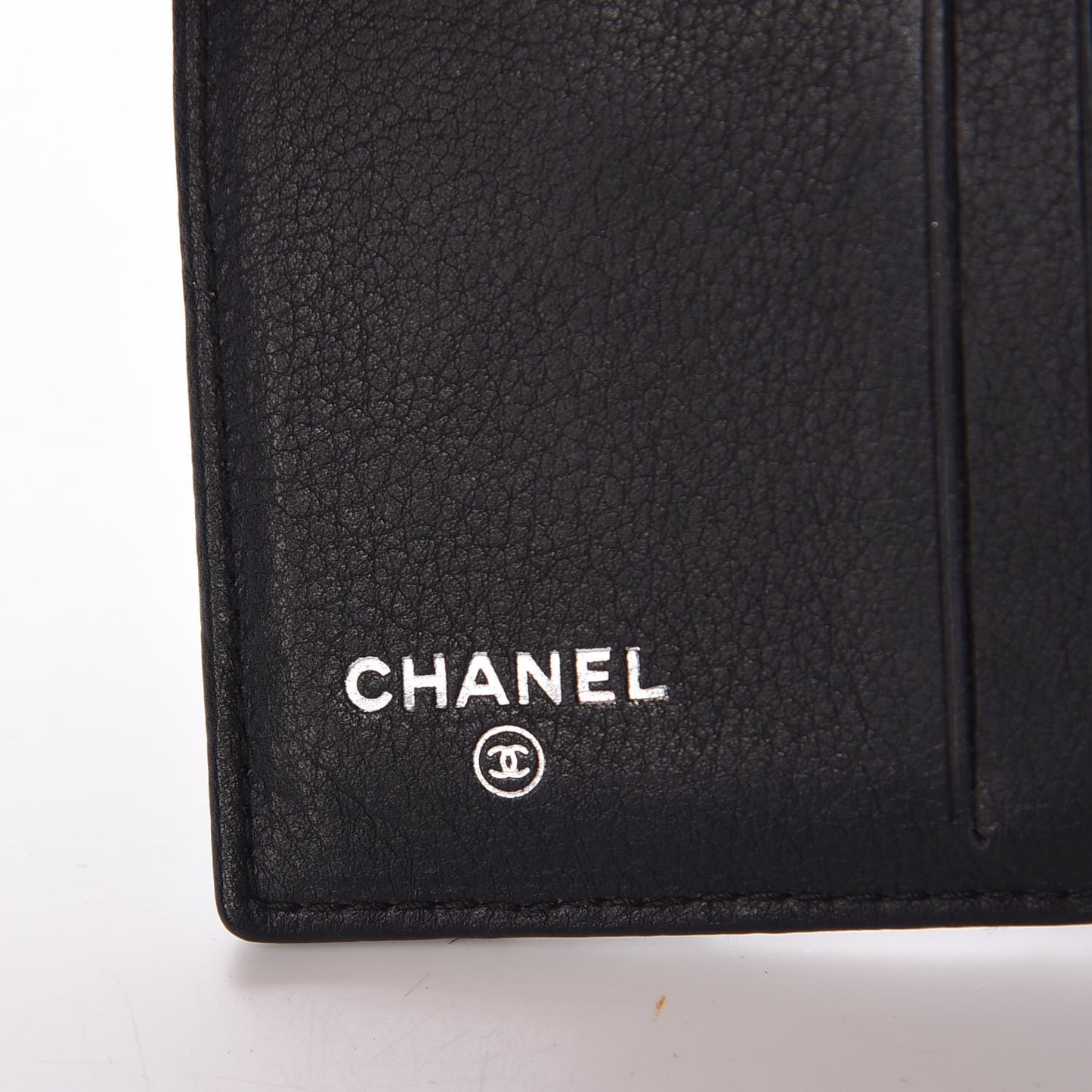 Lambskin Diamond Stitched Compact Wallet Black