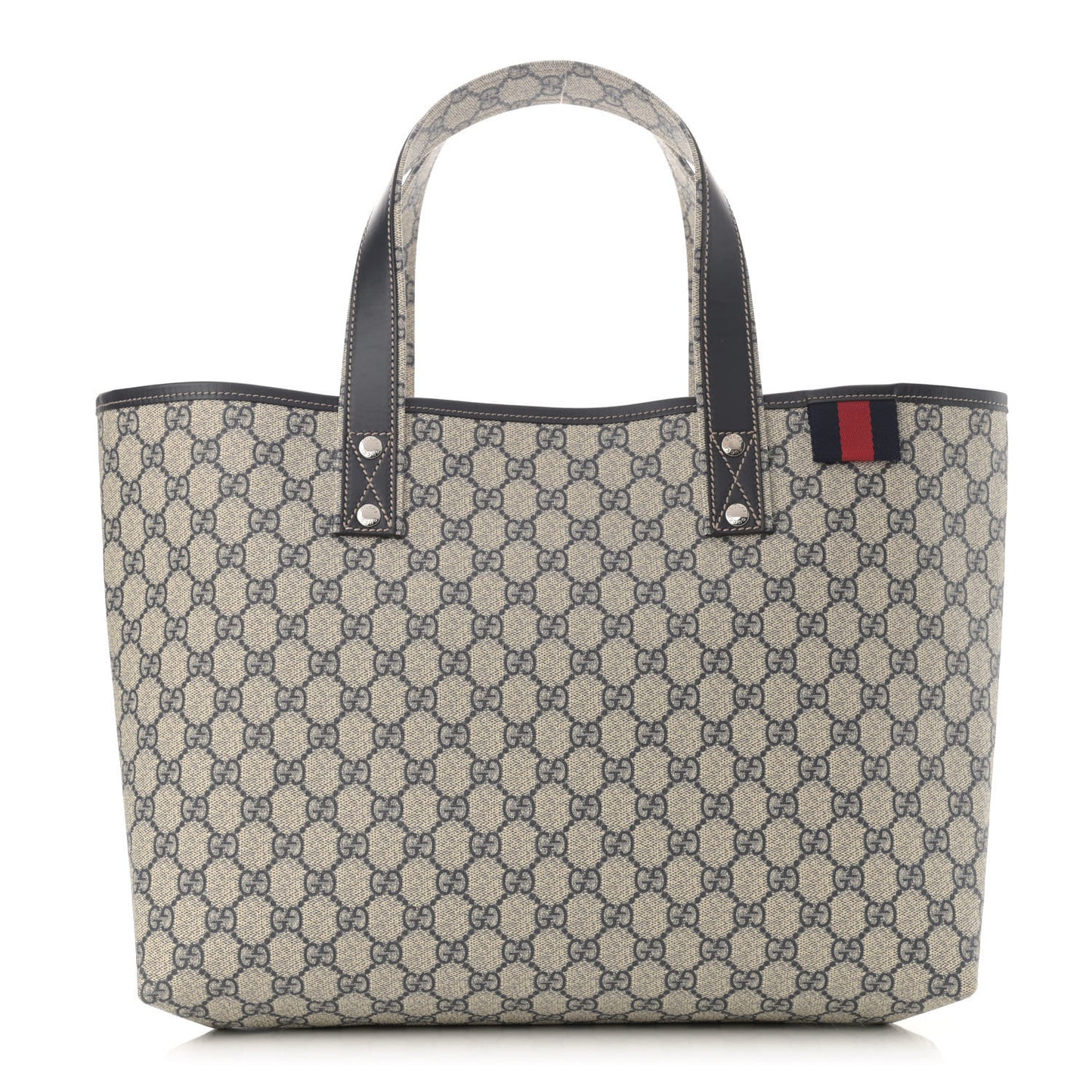 GG Plus Monogram Medium Signature Web Loop Tote Navy