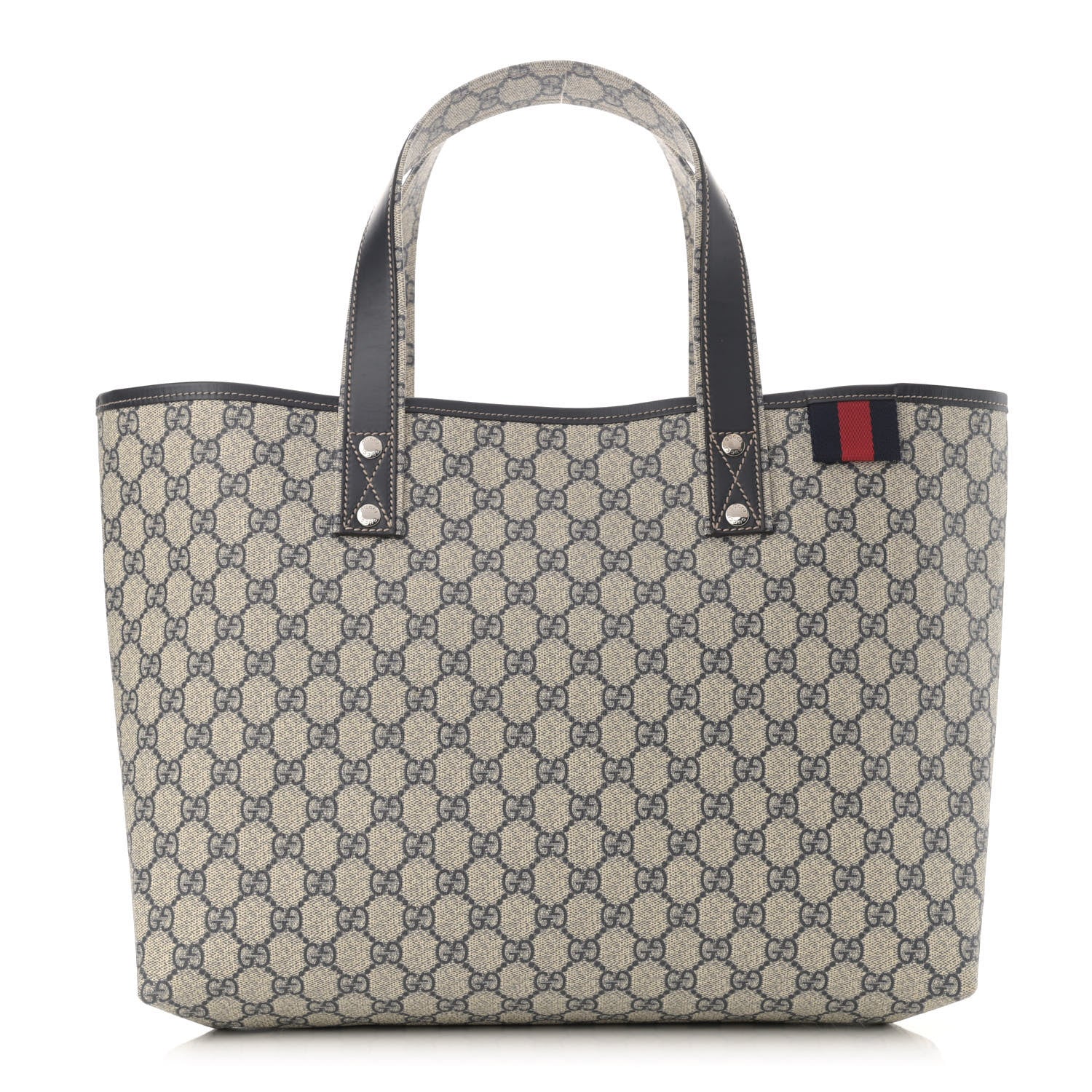 Gucci GG Plus Monogram Medium Signature Web Loop Tote Navy 1 of 10