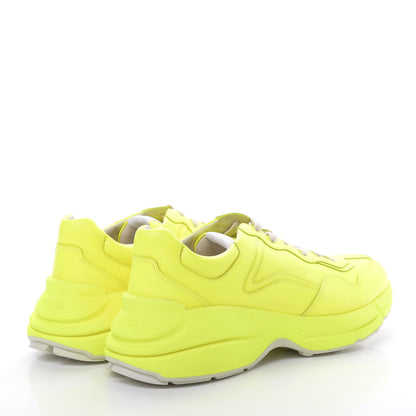 Gucci Calfskin Mens Rhyton Sneakers 12 Yellow Fluo 4 of 9
