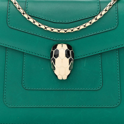 Bulgari Calfskin Small Serpenti Forever Snake Strap Crossbody Bag Emerald Green 8 of 11