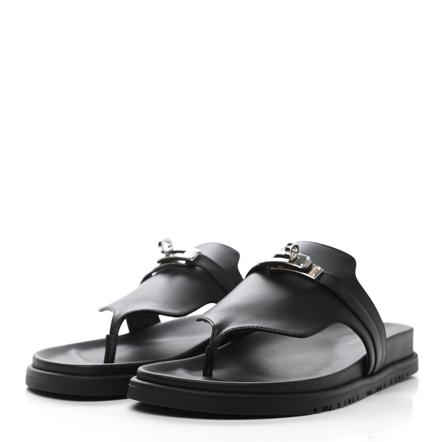 Calfskin Womens Empire Sandals 39 Black