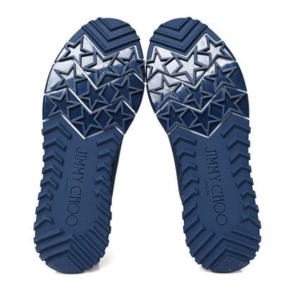 Jimmy Choo Lurex Knit Norway Sneakers 36 Navy 5 of 7
