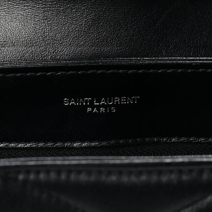Saint Laurent Calfskin Y Quilted Monogram Toy Loulou Crossbody Bag Black 7 of 17