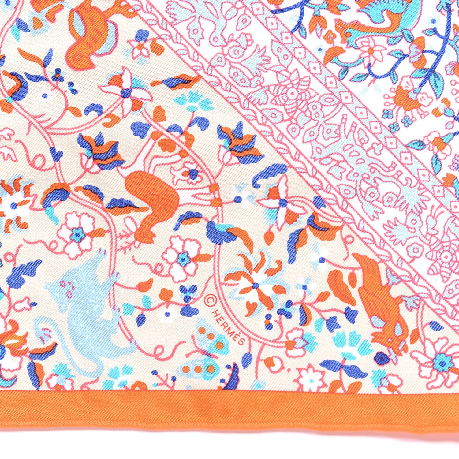 Hermes Silk Jardins De Soie Scarf 45 3 of 4