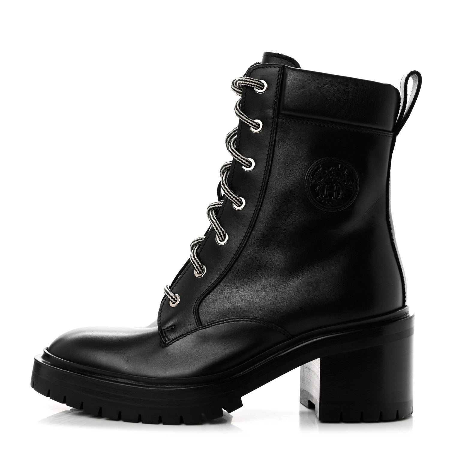 Hermes Calfskin Bridge Ankle Boots 37 Black 1 of 9