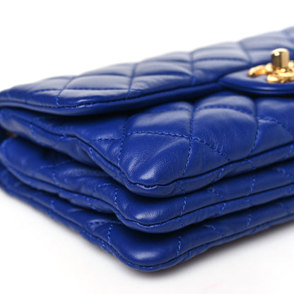 Chanel Lambskin Quilted Small Pillow Crush Flap Blue 9 of 11
