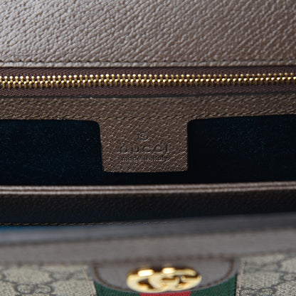 Gucci GG Supreme Monogram Web Medium Ophidia Chain Shoulder Bag Brown 5 of 9