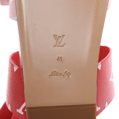 Louis Vuitton Monogram Giant Bom Dia Flat Mule Sandals 41 Rouge Rose 7 of 7
