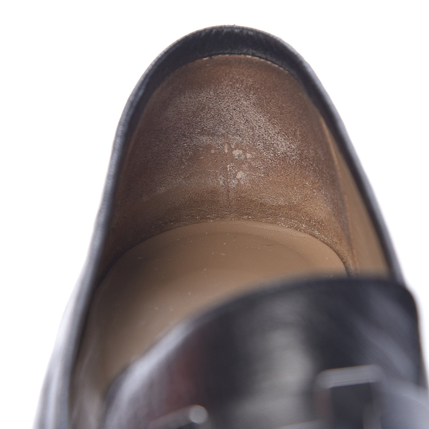 Hermes Goatskin Mens Paris Loafers 43 Black 16 of 20