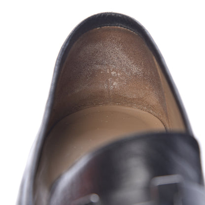 Hermes Goatskin Mens Paris Loafers 43 Black 16 of 20