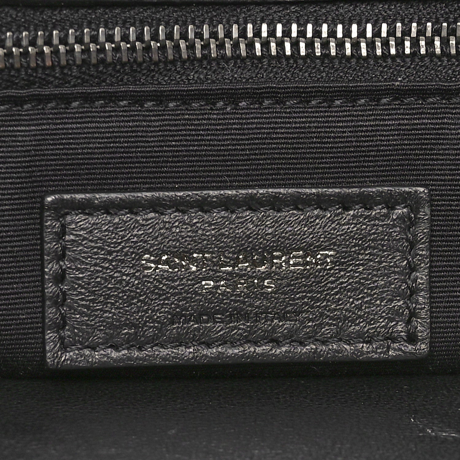 Saint Laurent Nubuck Crocodile Embossed Monogram Medium Niki Chain Satchel Black 6 of 10