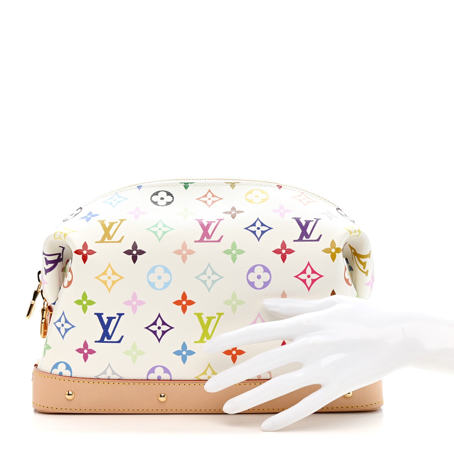 Louis Vuitton LV x TM Monogram Multicolor Cosmetic Pouch GM White 2 of 9