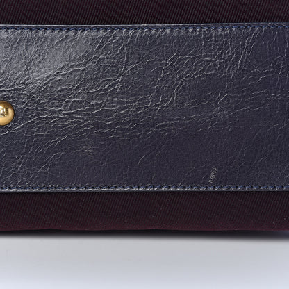 Fendi Denim Vitello Zucca Medium Peekaboo Iconic Satchel Vinaccia Blue Navy 11 of 15