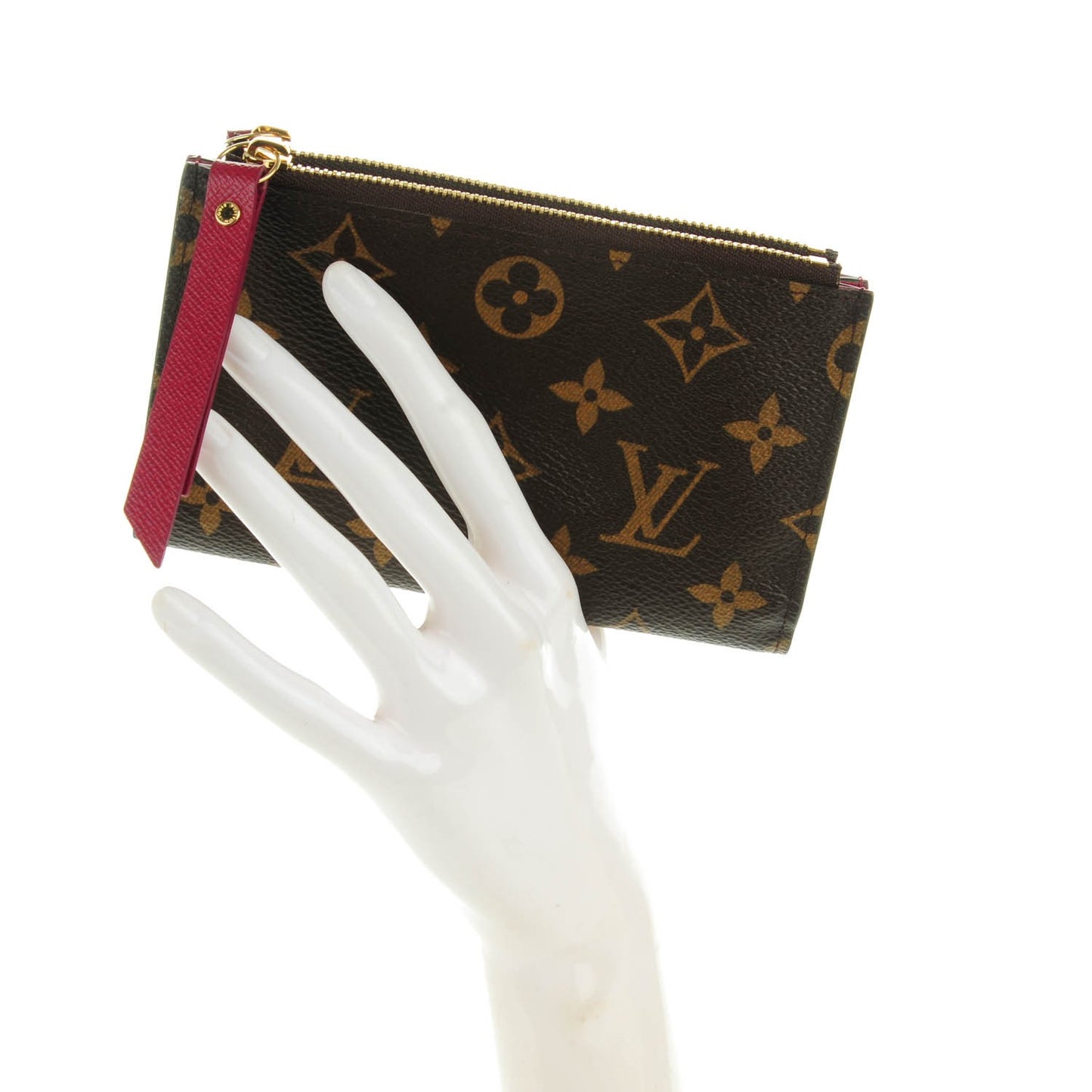 Monogram Adele Compact Wallet Fuchsia