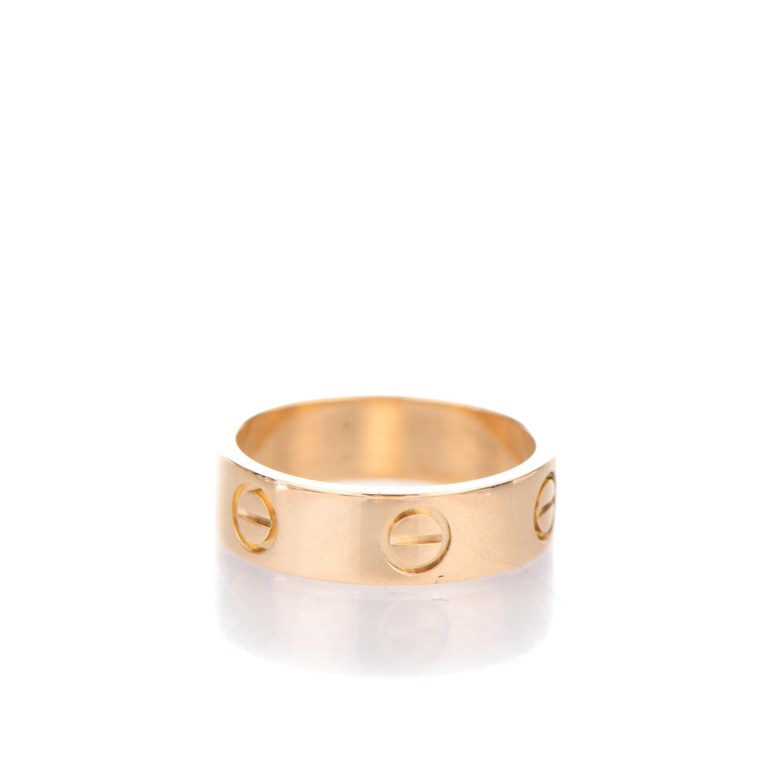 Cartier 18K Yellow Gold 5.5mm LOVE Ring 53 6.5 3 of 4