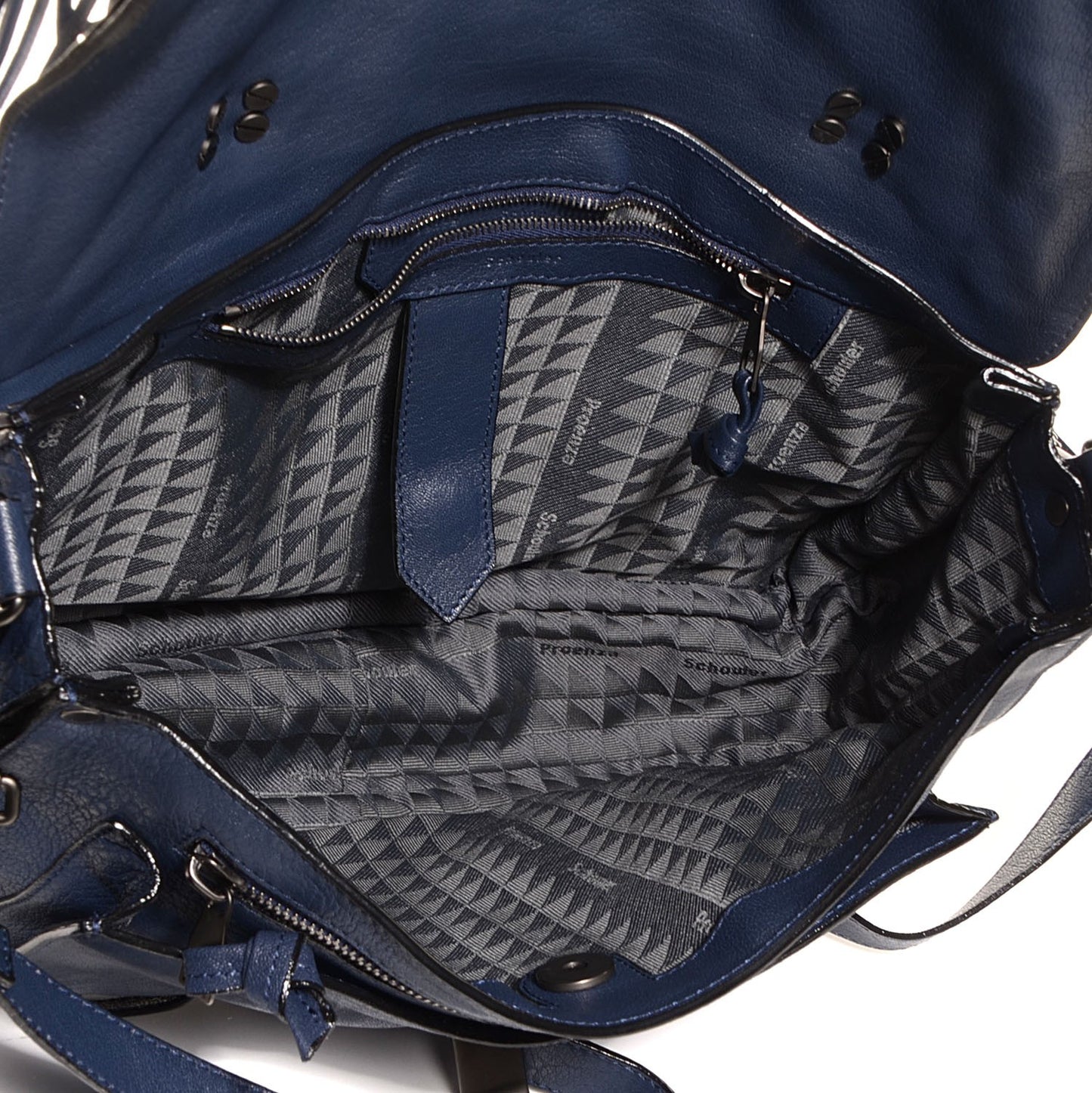 Lambskin Fringe Medium PS1 Satchel Midnight