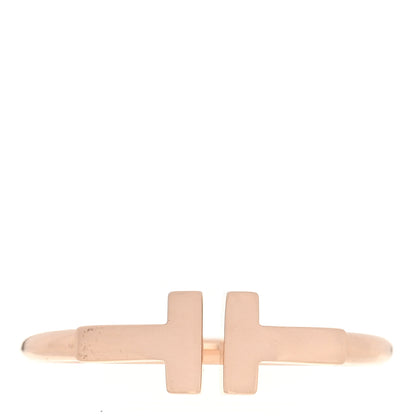 Tiffany 18K Rose Gold T Wire Ring 53 6.5 1 of 4