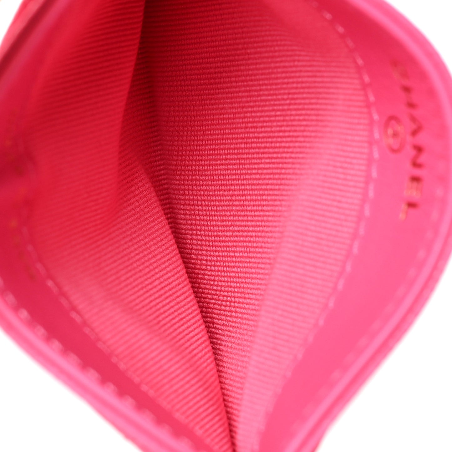 Caviar Quilted Card Holder Pink