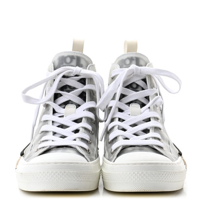 Christian Dior Technical Canvas Oblique Mens B23 High Top Sneakers 38 White Black 2 of 9