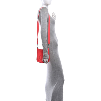Hermes Taurillon Clemence Evelyne TPM Rouge Pivoine 2 of 12