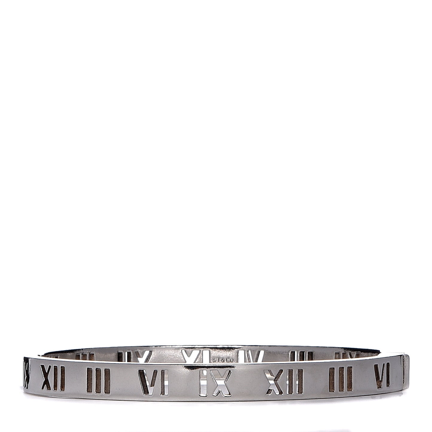 Sterling Silver Atlas Pierced Hinged Bangle Bracelet