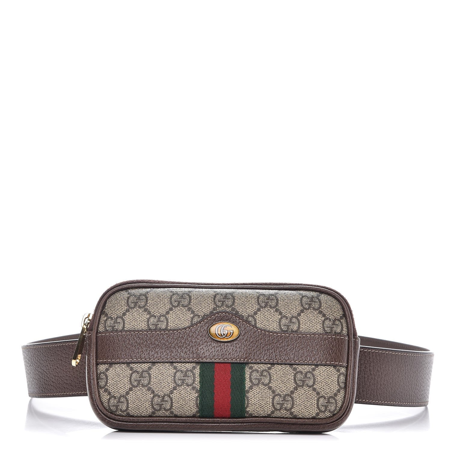 Gucci GG Supreme Monogram Ophidia Belted iPhone Case 95 38 Dark Brown 1 of 14