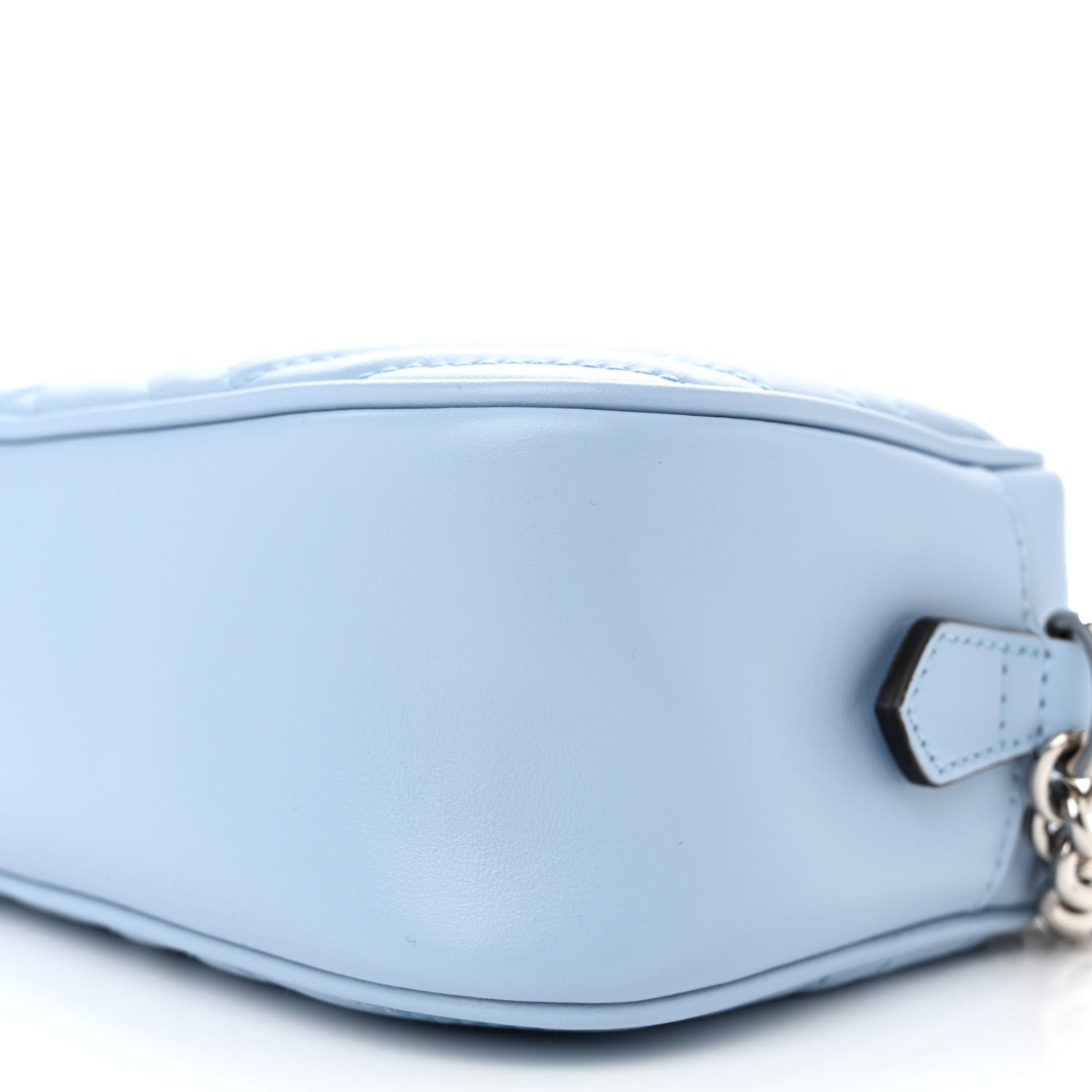 Gucci Calfskin Matelasse Small GG Marmont Chain Shoulder Bag Porcelain Light Blue 11 of 11