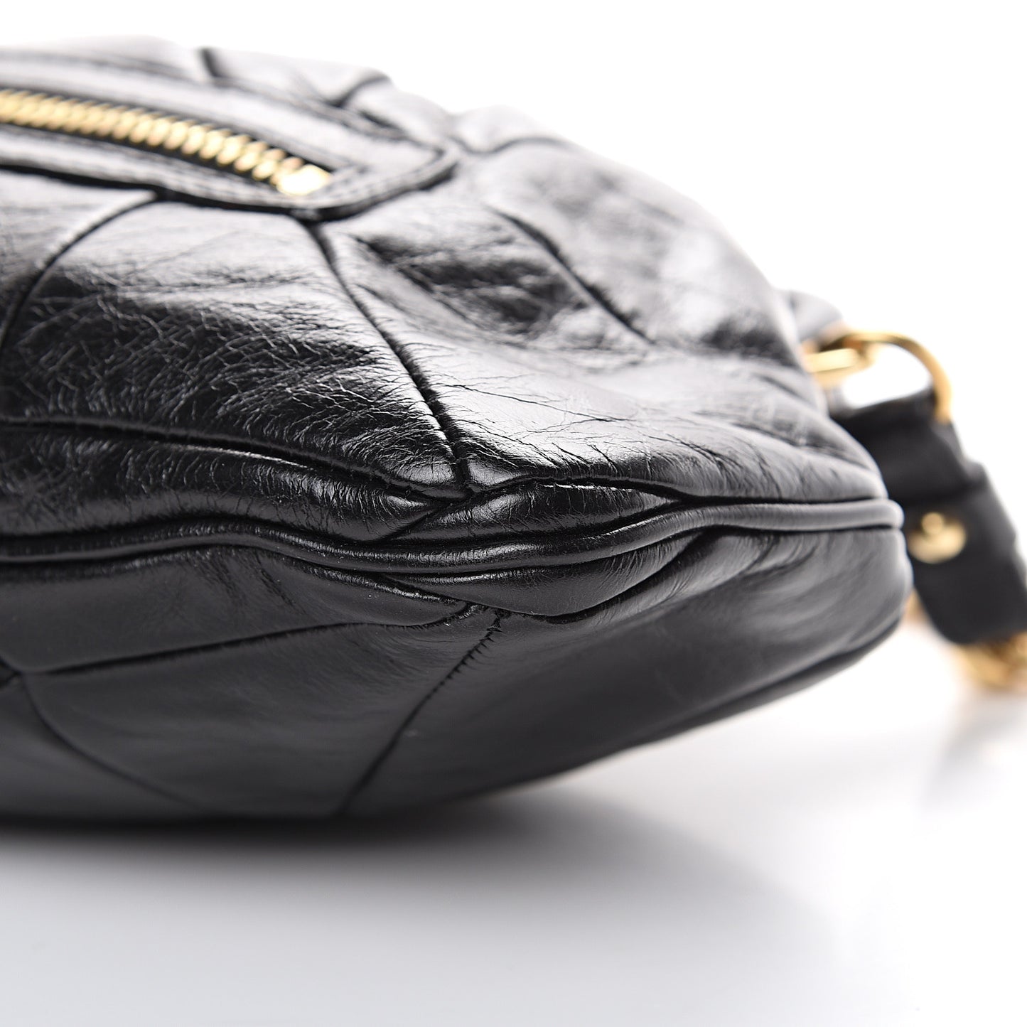 Calfskin Patchwork Little Stam Black