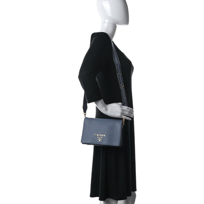 Prada Vitello Daino Flap Crossbody Mare 2 of 10