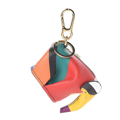 Loewe Calfskin Elephant Coin Purse Bag Charm Key Holder Multicolor 1 of 3