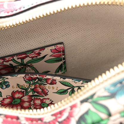 Gucci Calfskin Matelasse Diagonal Brit Roses Print Mini Interlocking G Heart Shoulder Bag White Multicolor 12 of 21
