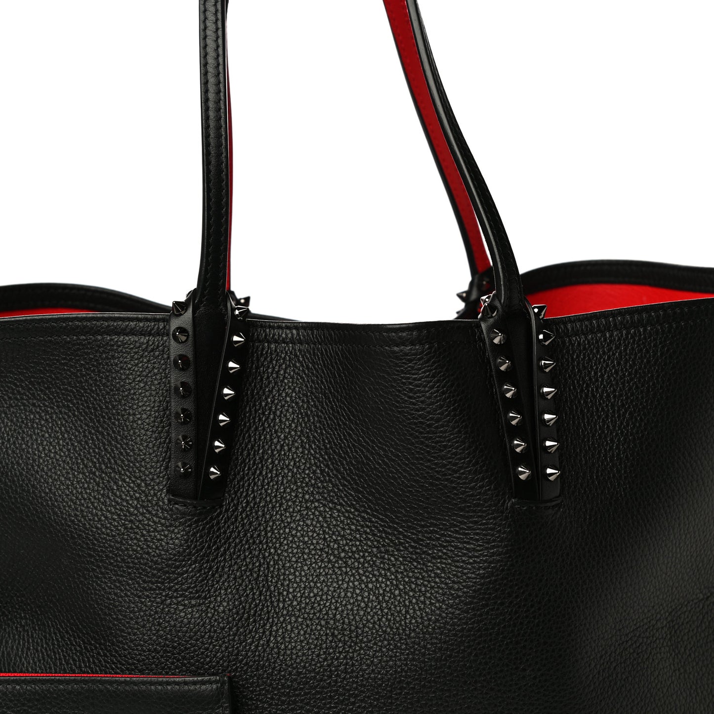 Calfskin Spikes East West Cabata Tote Black