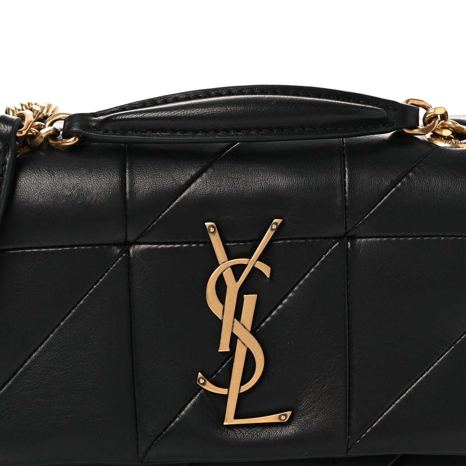Saint Laurent Lambskin Patchwork Monogram Small Jamie Black 9 of 12
