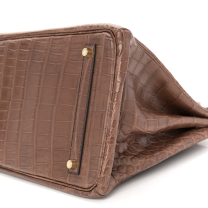 Hermes Matte Niloticus Crocodile Birkin 35 Alezan 11 of 13