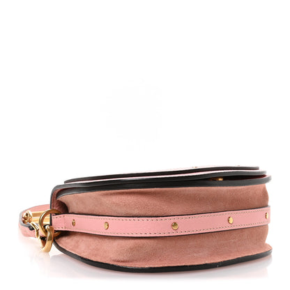 Chloe Calfskin Suede Small Nile Bracelet Bag Washed Pink 4 of 10