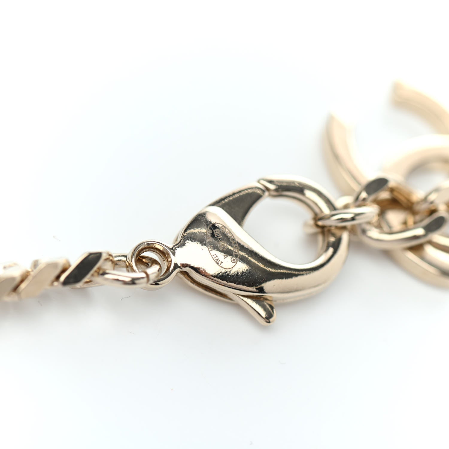 Chanel Crystal Chain CC Choker Gold Silver 4 of 4