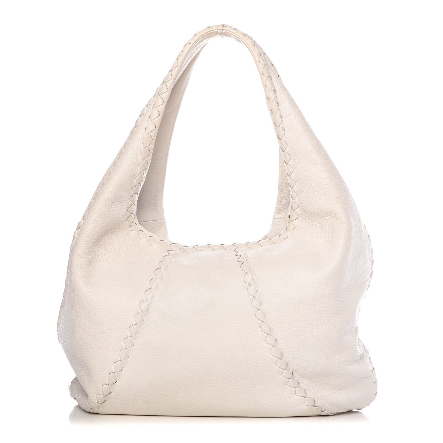 Cervo Deerskin Large Hobo Bianco White