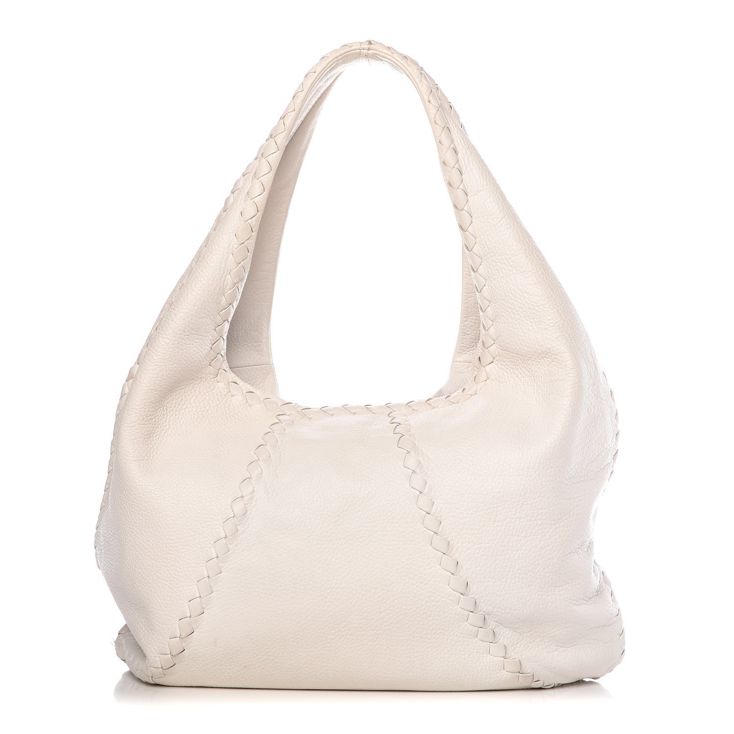 Bottega Veneta Cervo Deerskin Large Hobo Bianco White 1 of 16