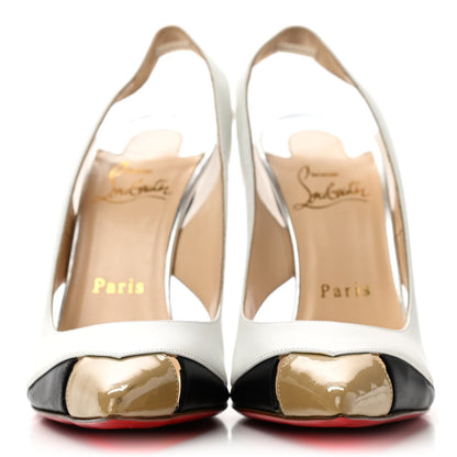 Christian Louboutin Patent Suede Calfskin Air Chance 100 Pumps 37 White 2 of 9