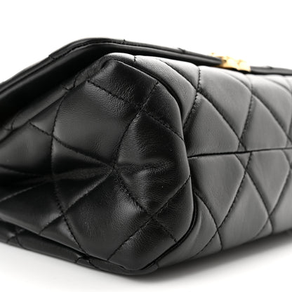 Chanel Lambskin Quilted Medium Color Match Flap Black 6 of 11