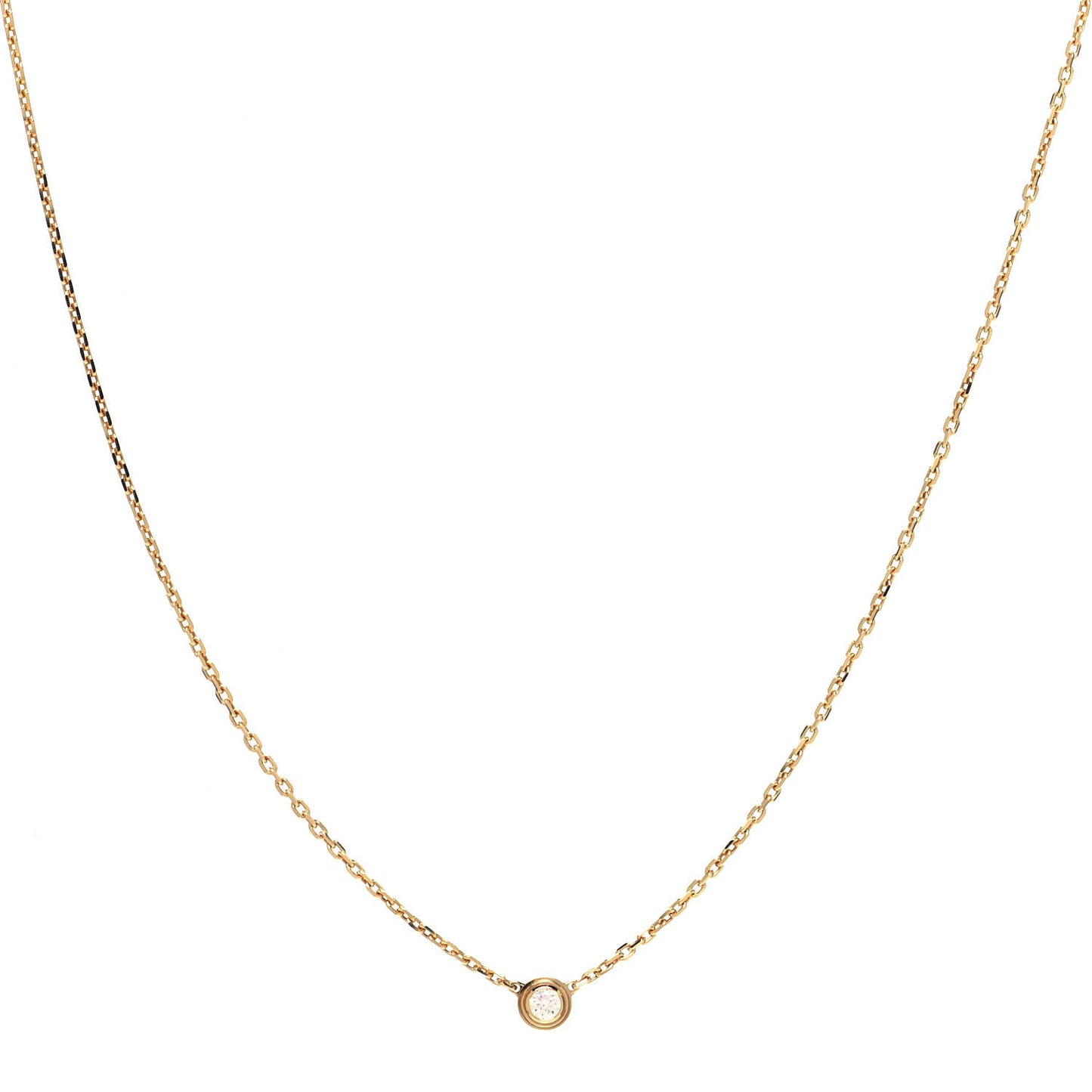 18K Yellow Gold Diamond XS D'Amour Pendant Necklace