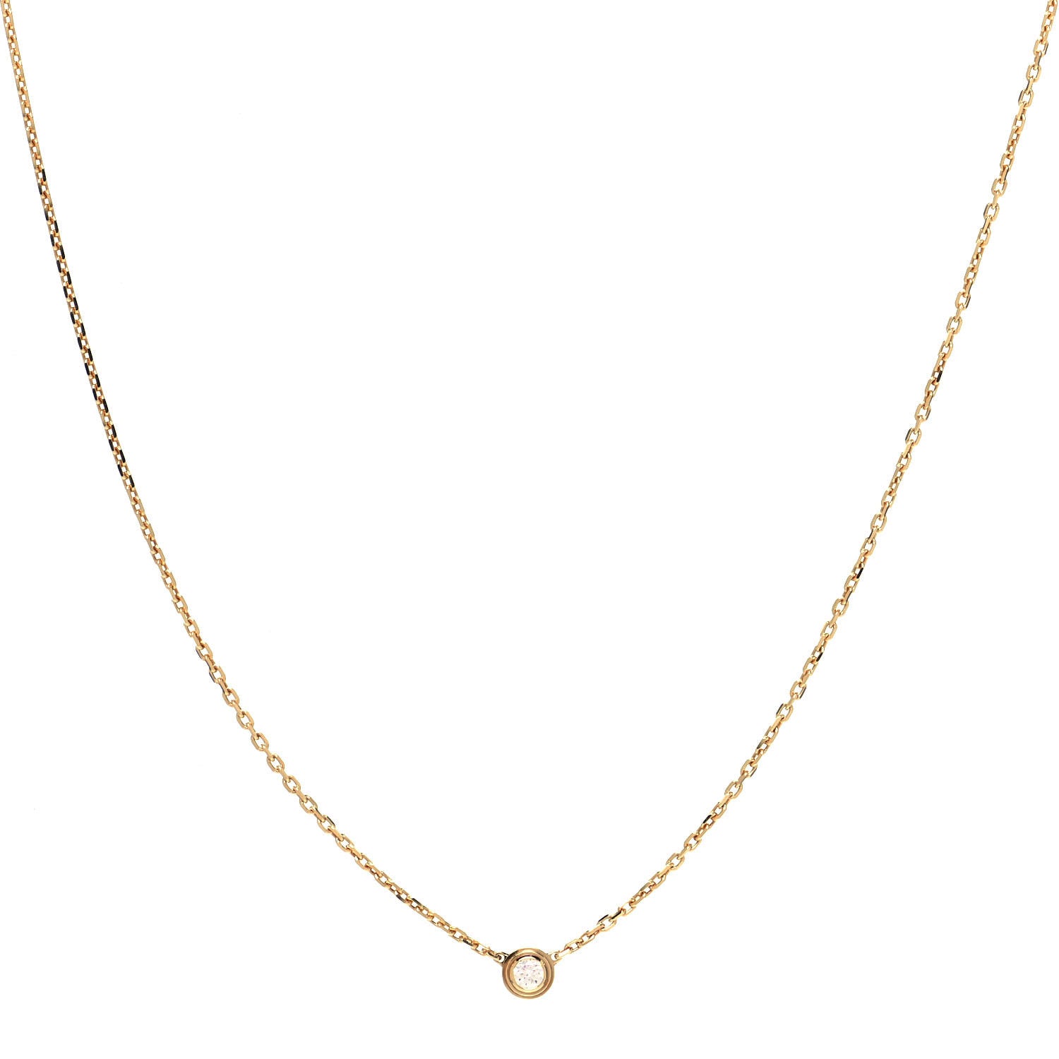 Cartier 18K Yellow Gold Diamond XS D'Amour Pendant Necklace 1 of 5