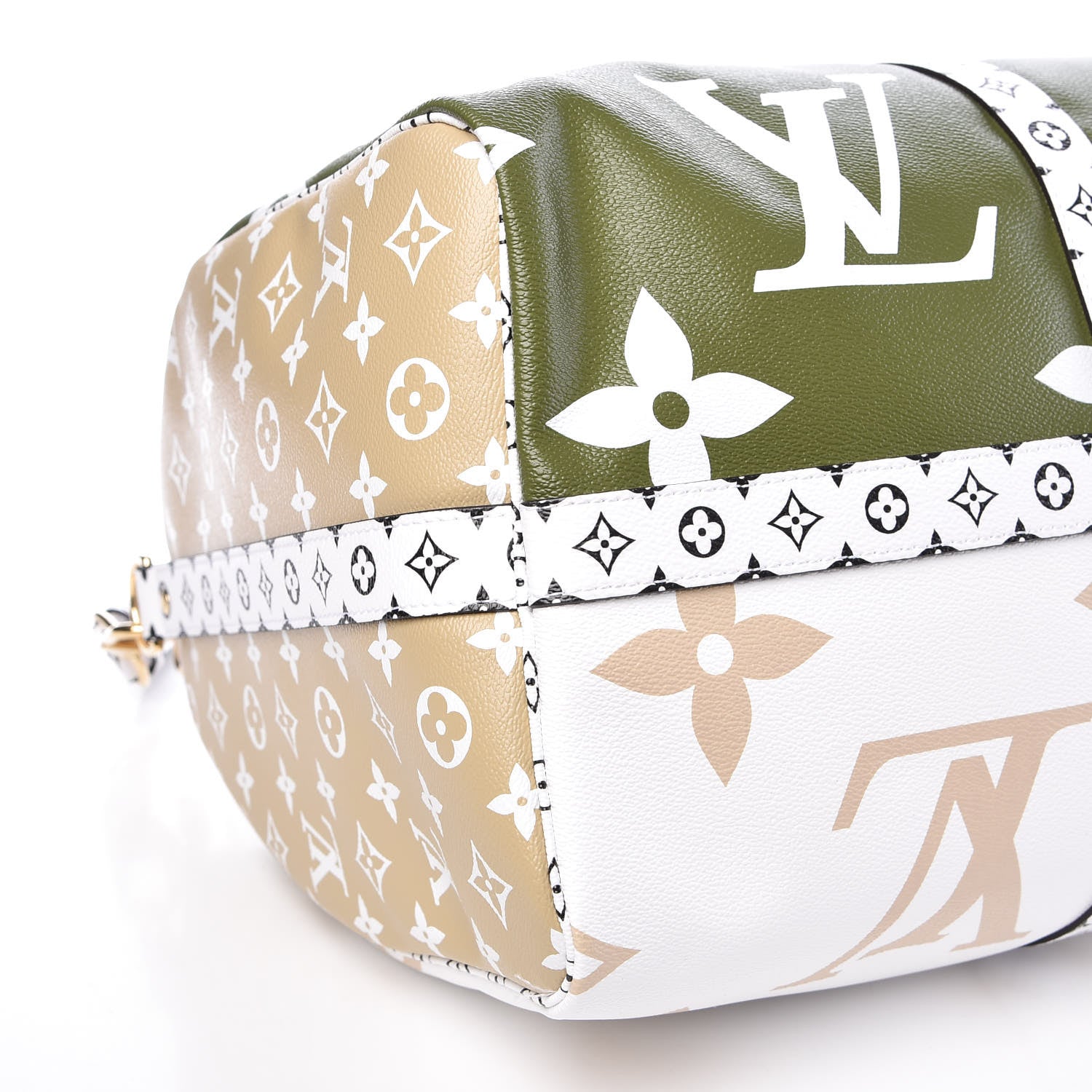 Louis Vuitton Monogram Giant Keepall Bandouliere 50 Kaki Beige 9 of 12