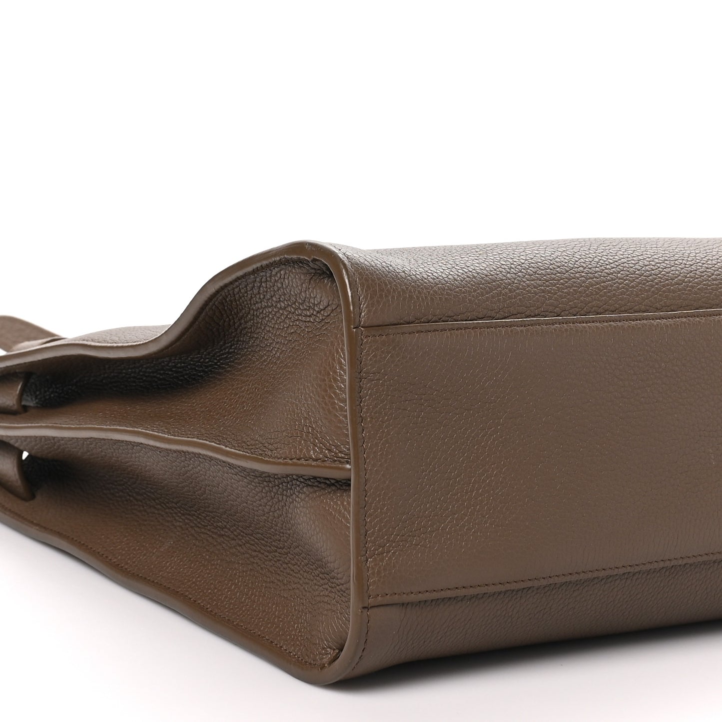 Grained Calfskin Large Thin Sac De Jour Dark Wood