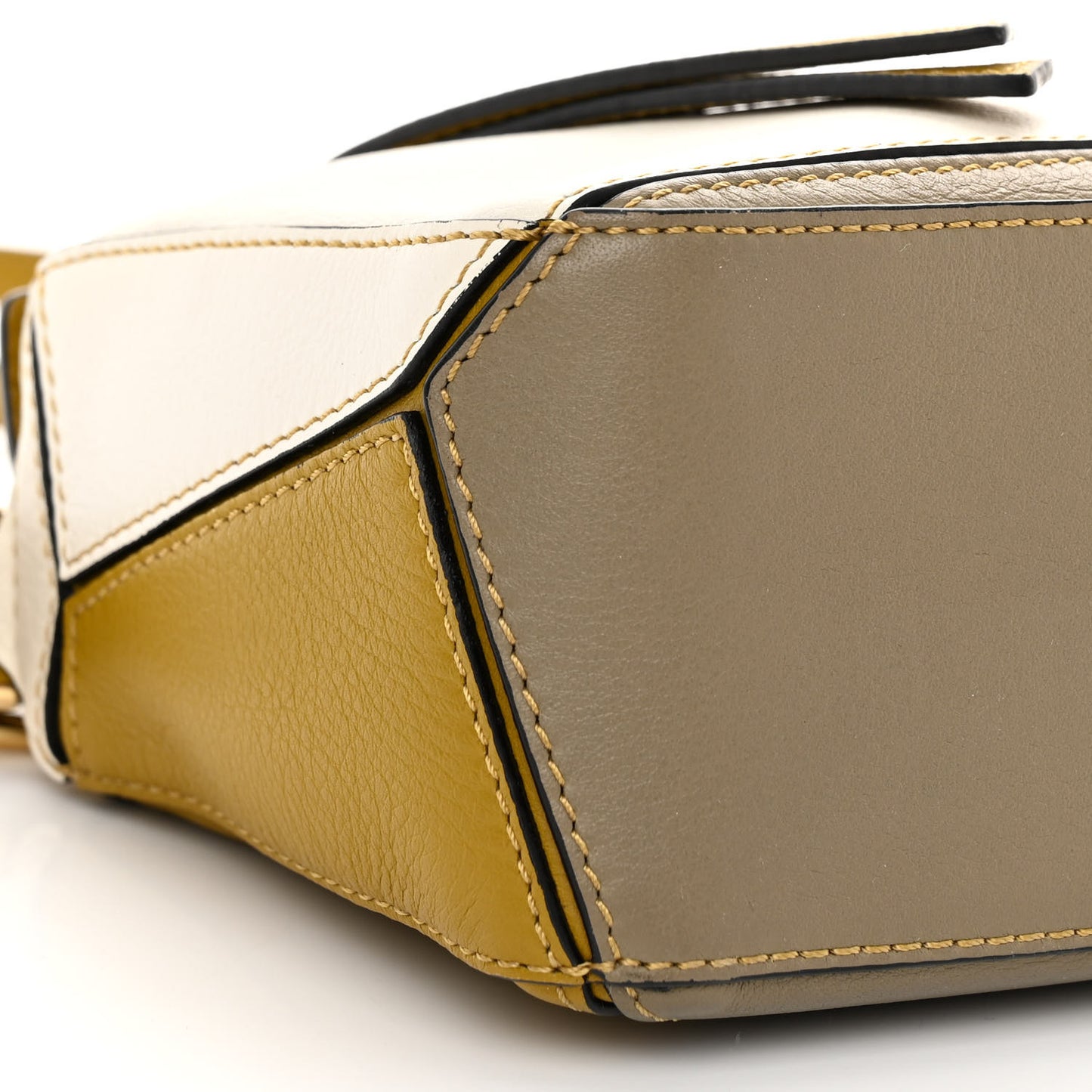 Calfskin Mini Puzzle Bag Yellow Ochre