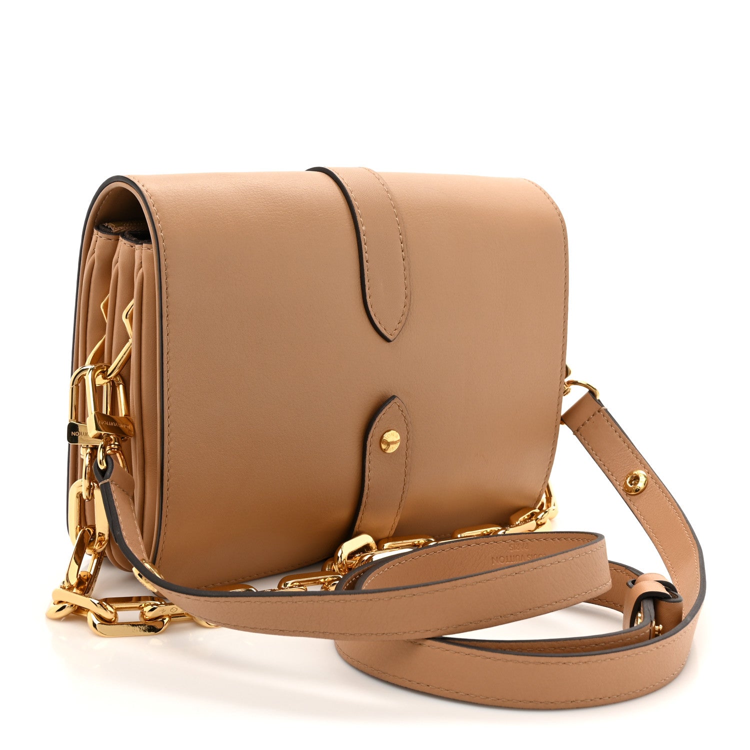 Louis Vuitton Calfskin Monogram Metal Rendez-Vous Camel 3 of 13