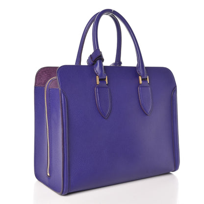 Alexander McQueen Grained Calfskin Heroine Open Tote Purple 3 of 11